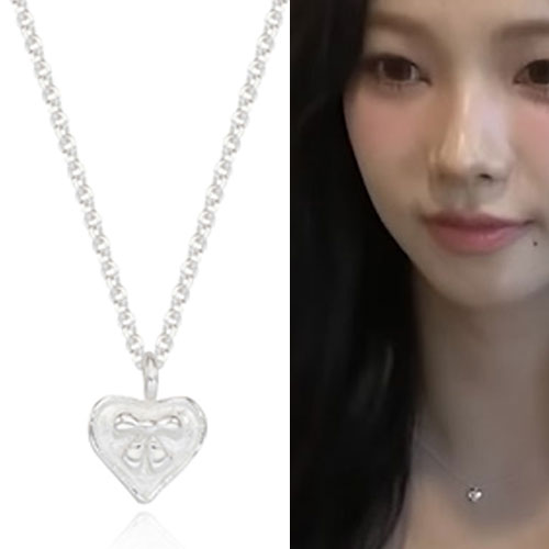 [正規品] aespa着用. HEART RIBBON NECKLACE